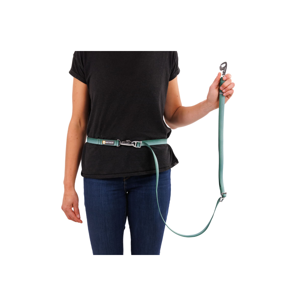 RUFFWEAR Switchbak, lesă bandă multifuncțională cu 2 carabine sport câini, ajustabilă RUFFWEAR Switchbak River Rock Green, lesă bandă multifuncțională cu 2 carabine sport câini, ajustabilă, verde, XS-XL(2.1m x 2cm)